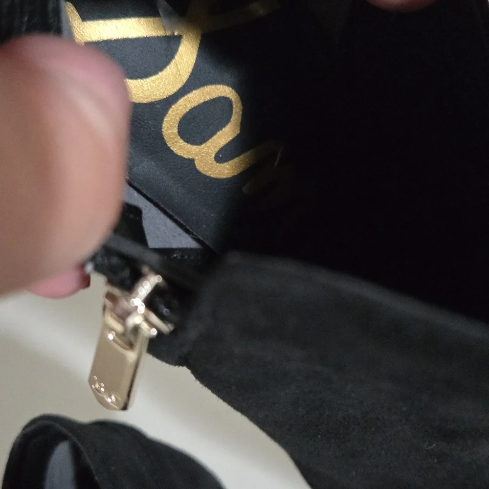 Sam Edelman Black Suede Fiora Ankle Heel Boot Size 7 - Picture 8 of 14